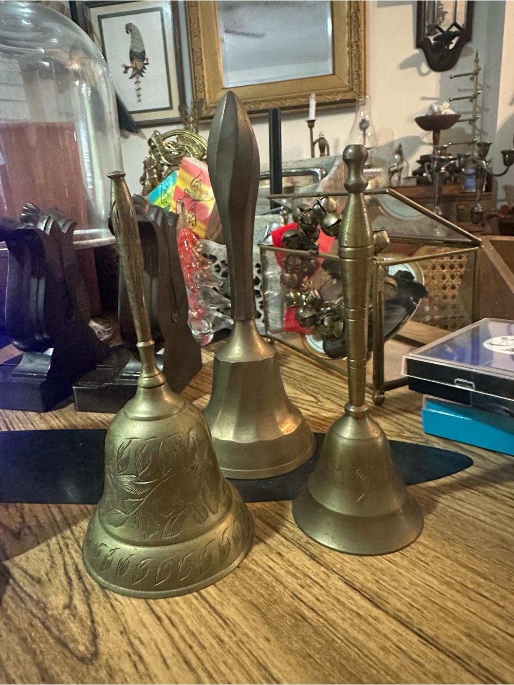 Set of 3 Vintage Brass Bells